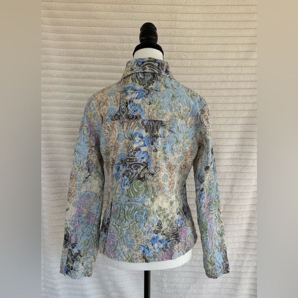 Analogy Multicolor Paisley Button-Up Jacket Size M - Picture 3 of 15